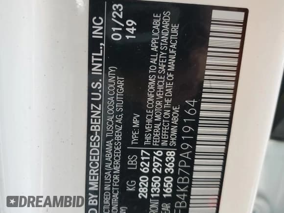 ✅ 2023 Mercedes-Benz GLE 350 • VIN: 4JGFB4KB7PA919164 • Lot: 66458225. Listed on Copart with 31,761 mi. Free auction sales archive from the USA and detailed vehicle history report at DreamBid. Image 14.