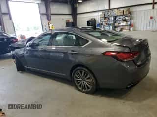 2015 Hyundai Genesis 5.0L with VIN KMHGN4JFXFU073996, listed as a Copart auction lot 71825804 with Not provided miles and Non repairable. Bid and sale history available at DreamBid. Image 2.