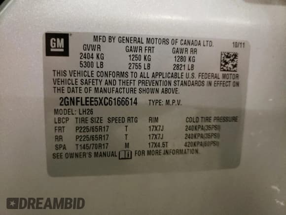 ✅ 2012 Chevrolet Equinox 1LT • VIN: 2GNFLEE5XC6166614 • Лот: 81266185. Опубликован ранее на Copart с пробегом 223 280 миль. Бесплатный доступ к архиву аукционных продаж из США и подробный отчёт об истории автомобиля на DreamBid. Изображение 13.