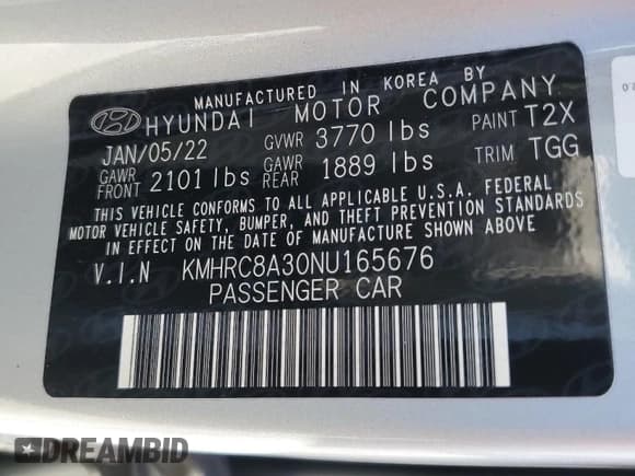 ✅ 2022 Hyundai Venue SEL • VIN: KMHRC8A30NU165676 • Lot: 90048295. Listed on Copart with 25,164 mi. Free auction sales archive from the USA and detailed vehicle history report at DreamBid. Image 13.