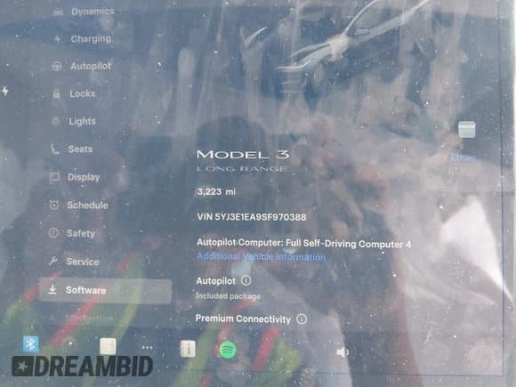 ✅ 2025 Tesla Model 3 Long Range • VIN: 5YJ3E1EA9SF970388 • Lot: 43503731. Wystawiony na IAAI z przebiegiem 3 223 mil. Bezpłatny archiwum sprzedaży aukcyjnych z USA i szczegółowy raport historii pojazdu na DreamBid. Zdjęcie 7.