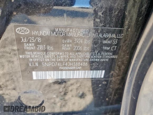 ✅ 2018 Hyundai Elantra SE • VIN: 5NPD74LF4JH388486 • Лот: 91836015. Опубликован ранее на Copart с пробегом 99 986 миль. Бесплатный доступ к архиву аукционных продаж из США и подробный отчёт об истории автомобиля на DreamBid. Изображение 12.