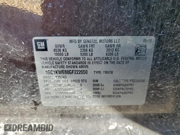✅ 2016 Chevrolet Silverado 2500HD LTZ • VIN: 1GC1KWE88GF222650 • Lot: 95276375. Wystawiony na Copart z przebiegiem 60 898 mil. Bezpłatny archiwum sprzedaży aukcyjnych z USA i szczegółowy raport historii pojazdu na DreamBid. Zdjęcie 12.