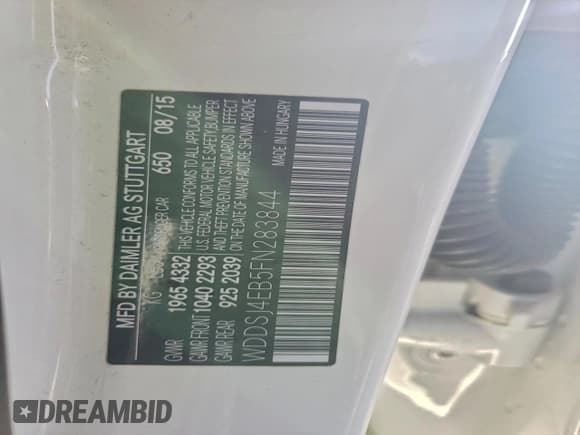 ✅ 2015 Mercedes-Benz CLA 250 • VIN: WDDSJ4EB5FN283844 • Лот: 94495445. Опубликован ранее на Copart с пробегом 75 322 миль. Бесплатный доступ к архиву аукционных продаж из США и подробный отчёт об истории автомобиля на DreamBid. Изображение 12.