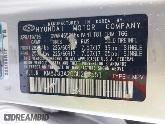 ✅ 2016 Hyundai Tucson Limited • VIN: KM8J33A20GU233551 • Лот: 43660630. Опубликован ранее на IAAI с пробегом 96 709 миль. Бесплатный доступ к архиву аукционных продаж из США и подробный отчёт об истории автомобиля на DreamBid. Изображение 9.