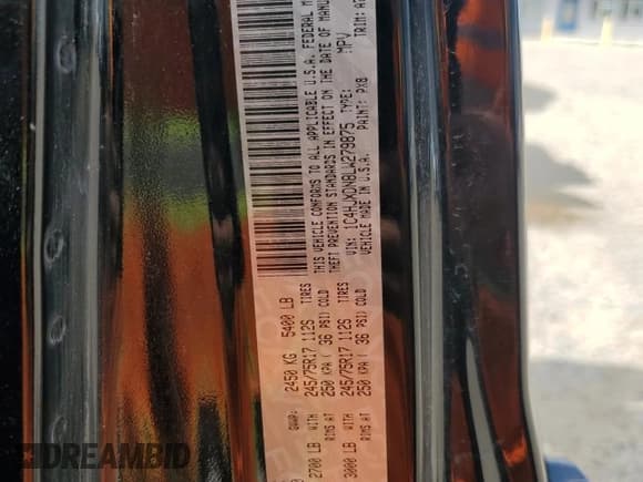 ✅ 2020 Jeep Wrangler Unlimited Freedom • VIN: 1C4HJXDN8LW279875 • Lot: 61825715. Listed on Copart with 104,776 mi. Free auction sales archive from the USA and detailed vehicle history report at DreamBid. Image 14.