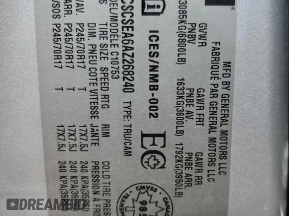 ✅ 2010 Chevrolet Silverado 1500 LT • VIN: 1GCSCSEA6AZ268240 • Lot: 65376615. Wystawiony na Copart z przebiegiem 182 820 mil. Bezpłatny archiwum sprzedaży aukcyjnych z USA i szczegółowy raport historii pojazdu na DreamBid. Zdjęcie 12.