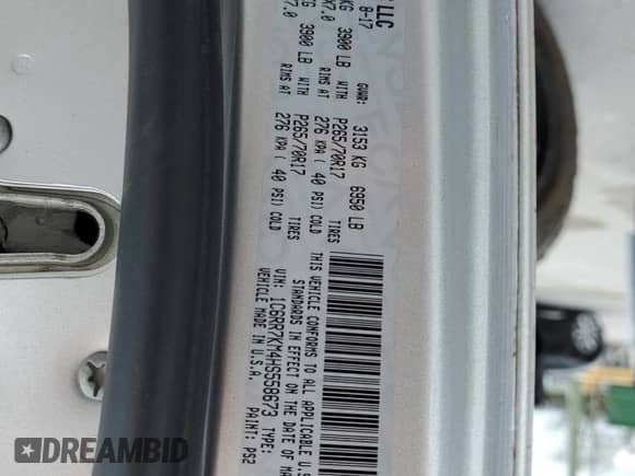 2017 Ram 1500 Tradesman с VIN 1C6RR7KM4HS558673, выставлен на аукционе Copart как лот 51341845 с пробегом 130 714 миль миль и Списание • Salvage title. История ставок и продаж доступна на DreamBid. Изображение 15.