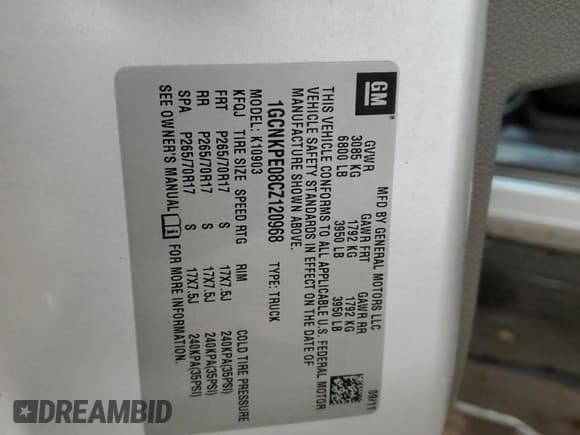 ✅ 2012 Chevrolet Silverado 1500 Work Truck • VIN: 1GCNKPE08CZ120968 • Lot: 91781905. Listed on Copart with 160,264 mi. Free auction sales archive from the USA and detailed vehicle history report at DreamBid. Image 12.