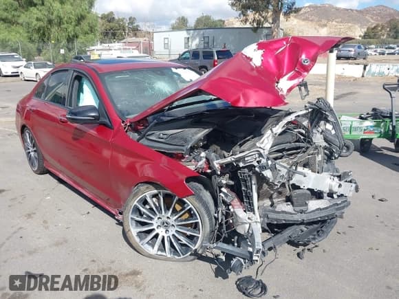 ✅ 2021 Mercedes-Benz C 300 • VIN: W1KWF8DB3MR619069 • Lot: 43441431. Listed on IAAI with 74,150 mi. Free auction sales archive from the USA and detailed vehicle history report at DreamBid. Image 1.