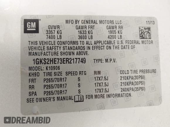 ✅ 2014 GMC Yukon XL SLE • VIN: 1GKS2HE73ER217749 • Лот: 43700753. Опубликован ранее на IAAI с пробегом 186 372 миль. Бесплатный доступ к архиву аукционных продаж из США и подробный отчёт об истории автомобиля на DreamBid. Изображение 9.