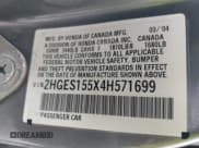 ✅ 2004 Honda Civic LX • VIN: 2HGES155X4H571699 • Лот: 42465893. Опубликован ранее на IAAI с пробегом 195 214 миль. Бесплатный доступ к архиву аукционных продаж из США и подробный отчёт об истории автомобиля на DreamBid. Изображение 9.