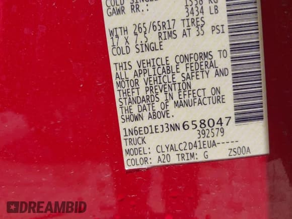 ✅ 2022 Nissan Frontier SV • VIN: 1N6ED1EJ3NN658047 • Lot: 42835020. Wystawiony na IAAI z przebiegiem 60 129 mil. Bezpłatny archiwum sprzedaży aukcyjnych z USA i szczegółowy raport historii pojazdu na DreamBid. Zdjęcie 9.