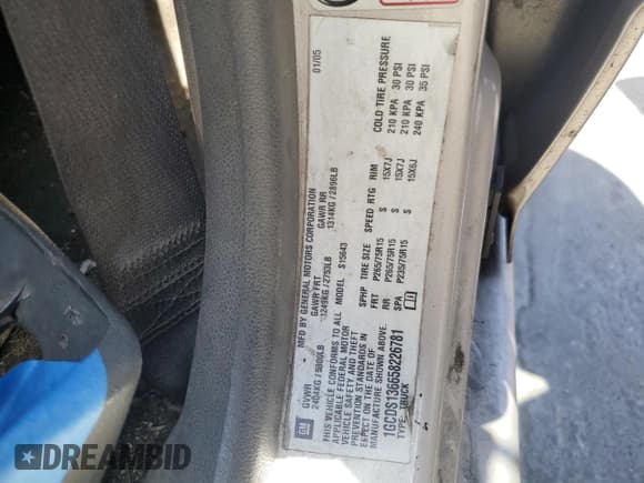 ✅ 2005 Chevrolet Colorado 1SF LS Z71 • VIN: 1GCDS136658226781 • Лот: 53155654. Опубликован ранее на Copart с пробегом 268 385 миль. Бесплатный доступ к архиву аукционных продаж из США и подробный отчёт об истории автомобиля на DreamBid. Изображение 12.