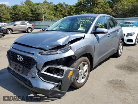 2019 Hyundai Kona SE z VIN KM8K1CAA5KU277975, wystawiony jako Copart lot #57222392 z przebiegiem 8 848 mil mil oraz . Historia ofert i sprzedaży dostępna na DreamBid. Obrazek 2.