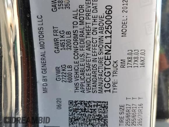 ✅ 2020 Chevrolet Colorado 4WD LT • VIN: 1GCGTCEN2L1250060 • Лот: 53259885. Опубликован ранее на Copart с пробегом 97 529 миль. Бесплатный доступ к архиву аукционных продаж из США и подробный отчёт об истории автомобиля на DreamBid. Изображение 12.