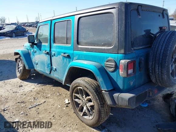 ✅ 2024 Jeep Wrangler Sport S • VIN: 1C4RJXN60RW254747 • Lot: 41428706. Listed on IAAI with 13,642 mi. Free auction sales archive from the USA and detailed vehicle history report at DreamBid. Image 3.