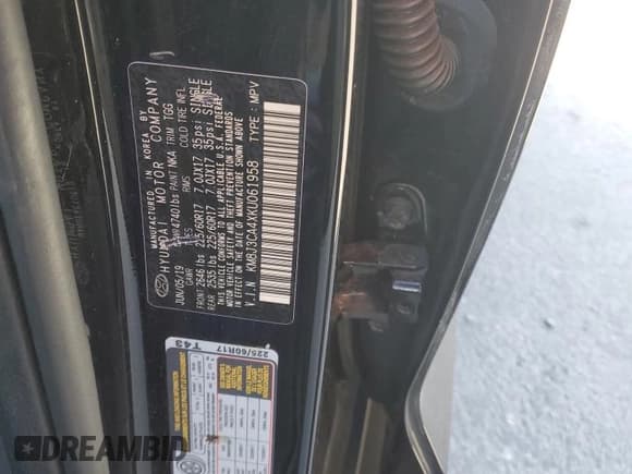 ✅ 2019 Hyundai Tucson Value • VIN: KM8J3CA4XKU061958 • Лот: 89868525. Опубликован ранее на Copart с пробегом 47 244 миль. Бесплатный доступ к архиву аукционных продаж из США и подробный отчёт об истории автомобиля на DreamBid. Изображение 14.