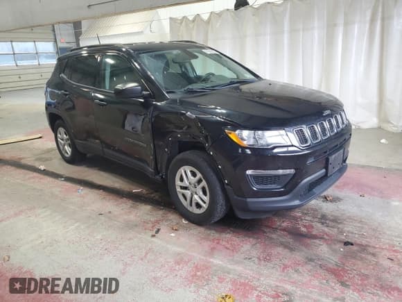 ✅ 2018 Jeep Compass Sport • VIN: 3C4NJCAB2JT463881 • Lot: 91565255. Listed on Copart with 97,612 mi. Free auction sales archive from the USA and detailed vehicle history report at DreamBid. Image 4.