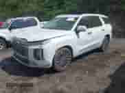 2025 Hyundai Palisade Calligraphy z VIN KM8R74GE8SU828199, wystawiony jako IAAI lot #41939641 z przebiegiem 16 939 mil mil oraz . Historia ofert i sprzedaży dostępna na DreamBid. Obrazek 2.