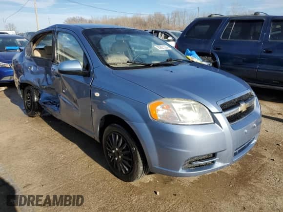 2007 Chevrolet Aveo LS z VIN KL1TD56697B076719, wystawiony jako Copart lot #83921264 z przebiegiem 109 183 mil mil oraz Szkoda całkowita • Salvage title. Historia ofert i sprzedaży dostępna na DreamBid. Obrazek 4.