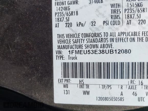 ✅ 2008 Ford Explorer Sport Trac Limited • VIN: 1FMEU53E38UB12080 • Лот: 43714454. Опубликован ранее на IAAI с пробегом 208 941 миль. Бесплатный доступ к архиву аукционных продаж из США и подробный отчёт об истории автомобиля на DreamBid. Изображение 9.