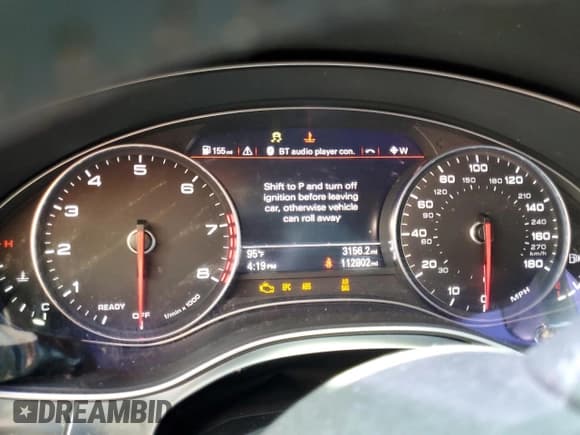 ✅ 2016 Audi A6 Premium • VIN: WAUCFAFC5GN175101 • Lot: 64169705. Listed on Copart with 112,802 mi. Free auction sales archive from the USA and detailed vehicle history report at DreamBid. Image 9.