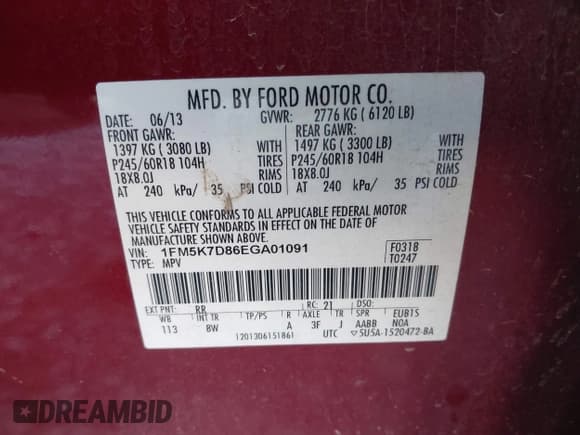 ✅ 2014 Ford Explorer XLT • VIN: 1FM5K7D86EGA01091 • Lot: 43725459. Wystawiony na IAAI z przebiegiem 203 720 mil. Bezpłatny archiwum sprzedaży aukcyjnych z USA i szczegółowy raport historii pojazdu na DreamBid. Zdjęcie 9.