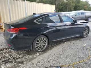 2015 Hyundai Genesis 5.0L z VIN KMHGN4JFXFU062383, wystawiony jako Copart lot #72953634 z przebiegiem 131 653 mil mil oraz Szkoda całkowita • Salvage title. Historia ofert i sprzedaży dostępna na DreamBid. Obrazek 3.