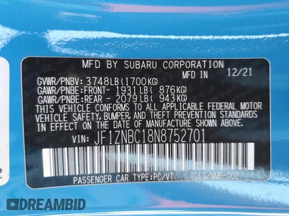 ✅ 2022 Toyota 86 • VIN: JF1ZNBC18N8752701 • Lot: 90734505. Listed on Copart with 52,279 mi. Free auction sales archive from the USA and detailed vehicle history report at DreamBid. Image 13.