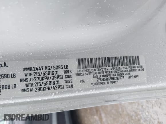 ✅ 2017 Ram ProMaster City Cargo Tradesman SLT • VIN: ZFBERFBB3H6D90779 • Lot: 42335108. Listed on IAAI with 168,828 mi. Free auction sales archive from the USA and detailed vehicle history report at DreamBid. Image 9.