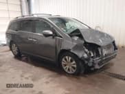 ✅ 2014 Honda Odyssey EX-L • VIN: 5FNRL5H66EB124173 • Lot: 43298894. Listed on IAAI with 154,548 mi. Free auction sales archive from the USA and detailed vehicle history report at DreamBid. Image 1.