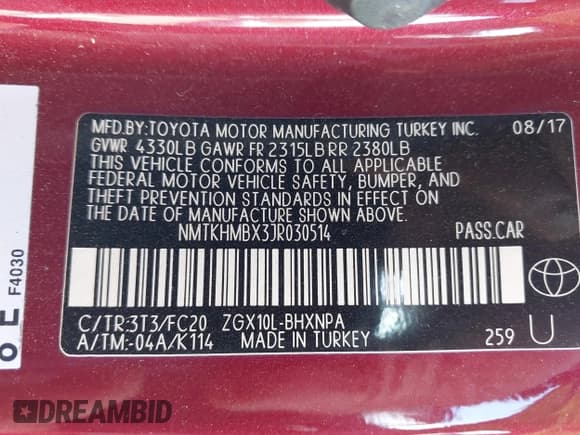 ✅ 2018 Toyota C-HR XLE Premium • VIN: NMTKHMBX3JR030514 • Лот: 43514058. Опубликован ранее на IAAI с пробегом 158 374 миль. Бесплатный доступ к архиву аукционных продаж из США и подробный отчёт об истории автомобиля на DreamBid. Изображение 9.