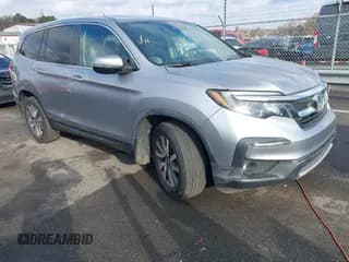 ✅ 2019 Honda Pilot EX-L • VIN: 5FNYF6H58KB092631 • Lot: 43802060. Listed on IAAI with 45,806 mi. Free auction sales archive from the USA and detailed vehicle history report at DreamBid. Image 1.