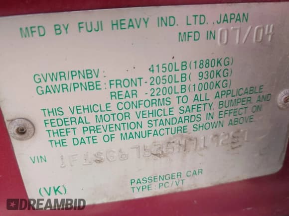 ✅ 2005 Subaru Forester XS L.L. Bean • VIN: JF1SG67635H719257 • Lot: 42939777. Wystawiony na IAAI z przebiegiem 188 173 mil. Bezpłatny archiwum sprzedaży aukcyjnych z USA i szczegółowy raport historii pojazdu na DreamBid. Zdjęcie 9.