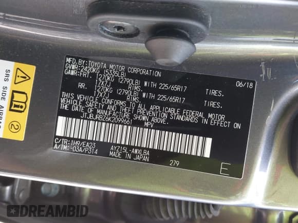 ✅ 2019 Lexus NX 300h • VIN: JTJBJRBZ6K2099661 • Lot: 42530339. Listed on IAAI with 63,365 mi. Free auction sales archive from the USA and detailed vehicle history report at DreamBid. Image 9.