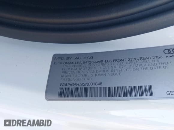 ✅ 2016 Audi A6 Prestige • VIN: WAUHGAFC8GN001848 • Lot: 43622257. Wystawiony na IAAI z przebiegiem 68 572 mil. Bezpłatny archiwum sprzedaży aukcyjnych z USA i szczegółowy raport historii pojazdu na DreamBid. Zdjęcie 9.