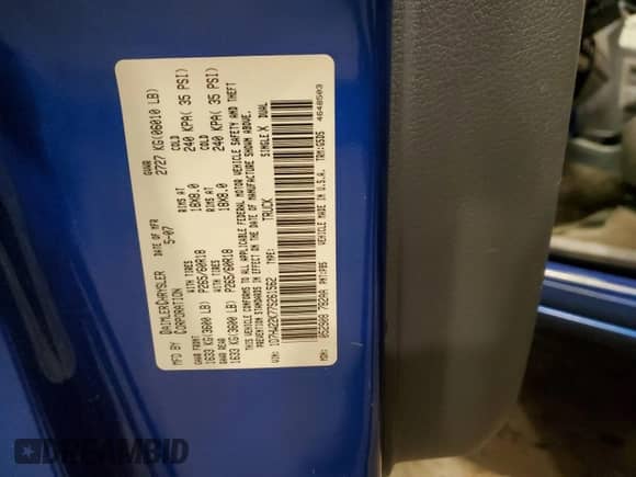 2007 Dodge Dakota ST z VIN 1D7HW22K77S261562, wystawiony jako Copart lot #81618574 z przebiegiem 231 544 mil mil oraz Szkoda całkowita • Salvage title. Historia ofert i sprzedaży dostępna na DreamBid. Obrazek 12.