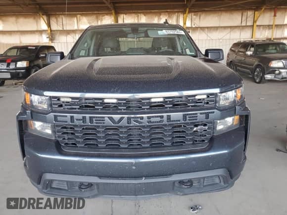 2021 Chevrolet Silverado 1500 Custom with VIN 1GCPWBEK0MZ426677, listed as a Copart auction lot 83792565 with 156,968 mi miles and Salvage title. Bid and sale history available at DreamBid. Image 5.