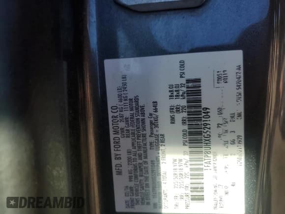 ✅ 2016 Ford Mustang EcoBoost Premium • VIN: 1FATP8UHXG5291049 • Лот: 90667575. Опубликован ранее на Copart с пробегом 263 149 миль. Бесплатный доступ к архиву аукционных продаж из США и подробный отчёт об истории автомобиля на DreamBid. Изображение 12.