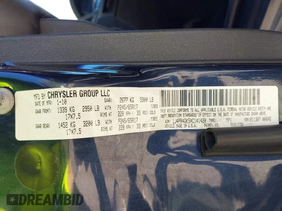 ✅ 2010 Jeep Grand Cherokee Laredo • VIN: 1J4PR4GK5AC141420 • Лот: 43713506. Опубликован ранее на IAAI с пробегом 118 407 миль. Бесплатный доступ к архиву аукционных продаж из США и подробный отчёт об истории автомобиля на DreamBid. Изображение 9.