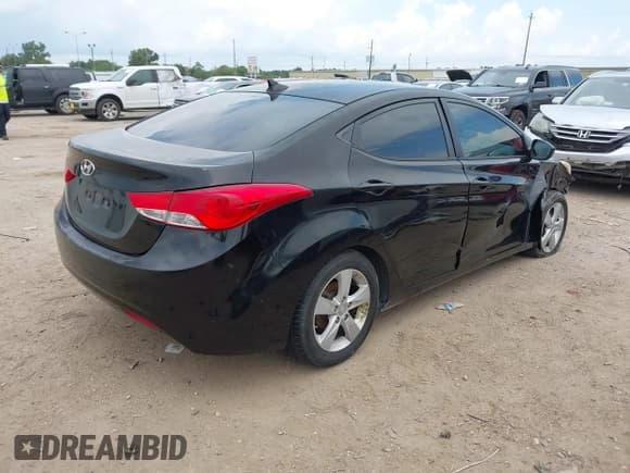✅ 2012 Hyundai Elantra Limited • VIN: KMHDH4AE6CU454001 • Lot: 43099064. Listed on IAAI with 180,726 mi. Free auction sales archive from the USA and detailed vehicle history report at DreamBid. Image 4.