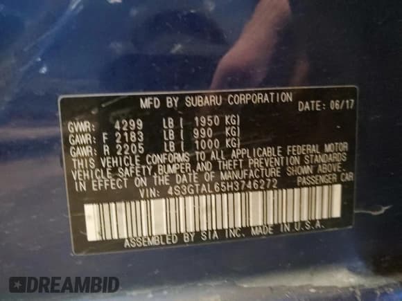 ✅ 2017 Subaru Impreza Special Sports • VIN: 4S3GTAL65H3746272 • Лот: 91098075. Опубликован ранее на Copart с пробегом 111 060 миль. Бесплатный доступ к архиву аукционных продаж из США и подробный отчёт об истории автомобиля на DreamBid. Изображение 12.