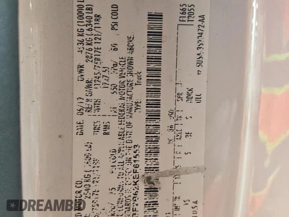 ✅ 2019 Ford F-250 XL • VIN: 1FTBF2B62KEF61553 • Lot: 65133795. Listed on Copart with 100,833 mi. Free auction sales archive from the USA and detailed vehicle history report at DreamBid. Image 12.