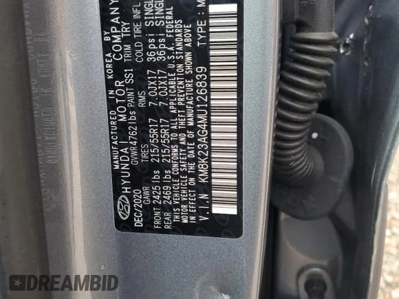 ✅ 2021 Hyundai Kona SEL • VIN: KM8K23AG4MU126839 • Lot: 64654024. Listed on Copart with 31,665 mi. Free auction sales archive from the USA and detailed vehicle history report at DreamBid. Image 15.