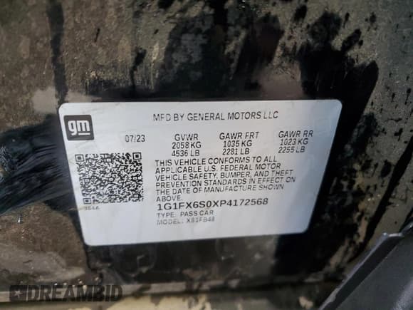 ✅ 2023 Chevrolet Bolt EV 2LT • VIN: 1G1FX6S0XP4172568 • Lot: 73647594. Wystawiony na Copart z przebiegiem 29 766 mil. Bezpłatny archiwum sprzedaży aukcyjnych z USA i szczegółowy raport historii pojazdu na DreamBid. Zdjęcie 13.