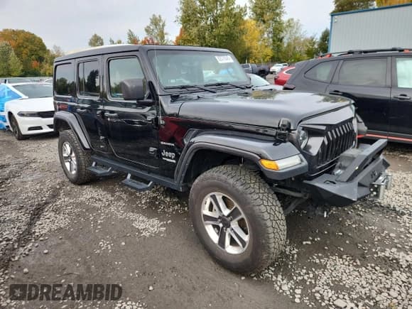 ✅ 2020 Jeep Wrangler Unlimited Sahara • VIN: 1C4HJXEN2LW216222 • Lot: 82576545. Listed on Copart with 45,549 mi. Free auction sales archive from the USA and detailed vehicle history report at DreamBid. Image 4.