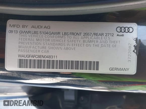 ✅ 2014 Audi A6 Premium Plus • VIN: WAUGFAFC8EN048311 • Lot: 43492448. Wystawiony na IAAI z przebiegiem 100 467 mil. Bezpłatny archiwum sprzedaży aukcyjnych z USA i szczegółowy raport historii pojazdu na DreamBid. Zdjęcie 9.