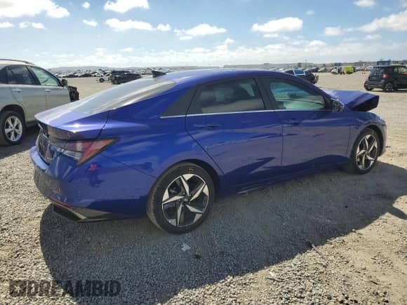 2022 Hyundai Elantra Limited with VIN KMHLN4AJ1NU018824, listed as a Copart auction lot 85382655 with 39,294 mi miles and Salvage title. Bid and sale history available at DreamBid. Image 3.