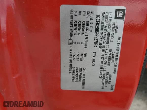 2009 Chevrolet Silverado 1500 LT с VIN 1GCEK29069Z227894, выставлен на аукционе Copart как лот 80852485 с пробегом 215 215 миль миль и Чистый • Clean title. История ставок и продаж доступна на DreamBid. Изображение 13.